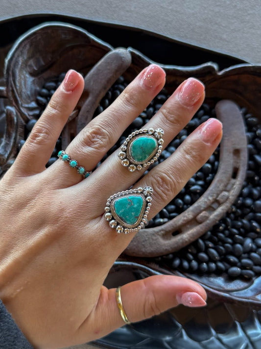 Lead On Adjustable Turquoise Ring