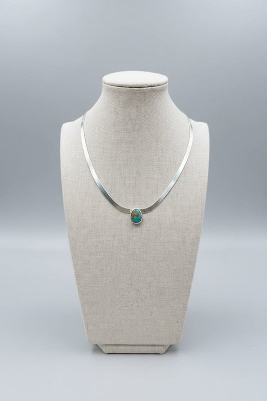 Linden Herringbone Stone Necklace
