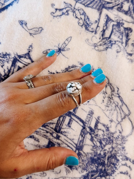 Loraine White Buffalo Ring