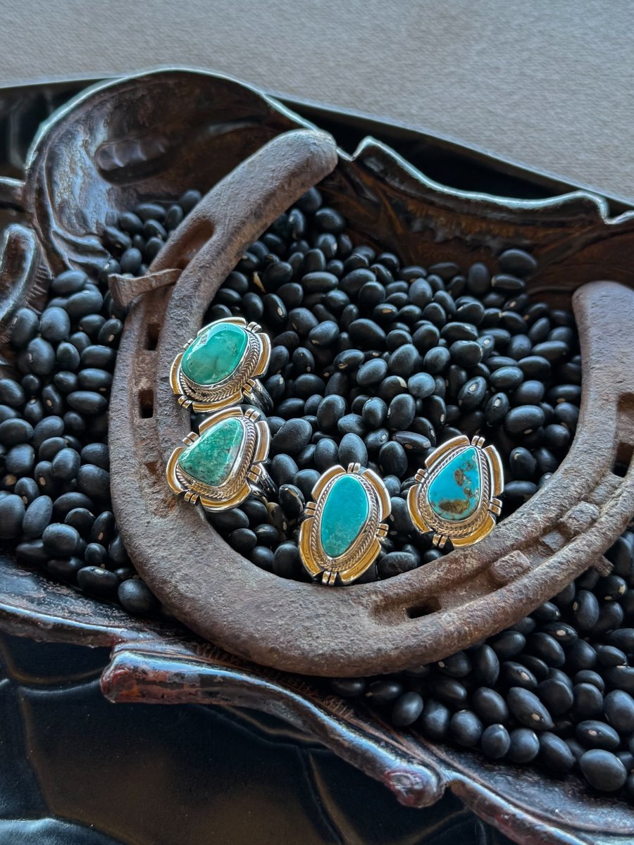 Love Bug Adjustable Turquoise Ring