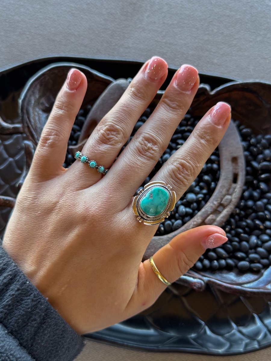 Love Bug Adjustable Turquoise Ring