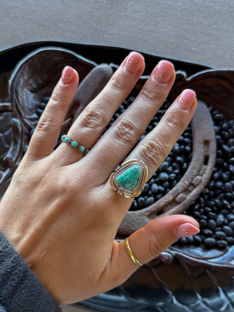 Love Bug Adjustable Turquoise Ring