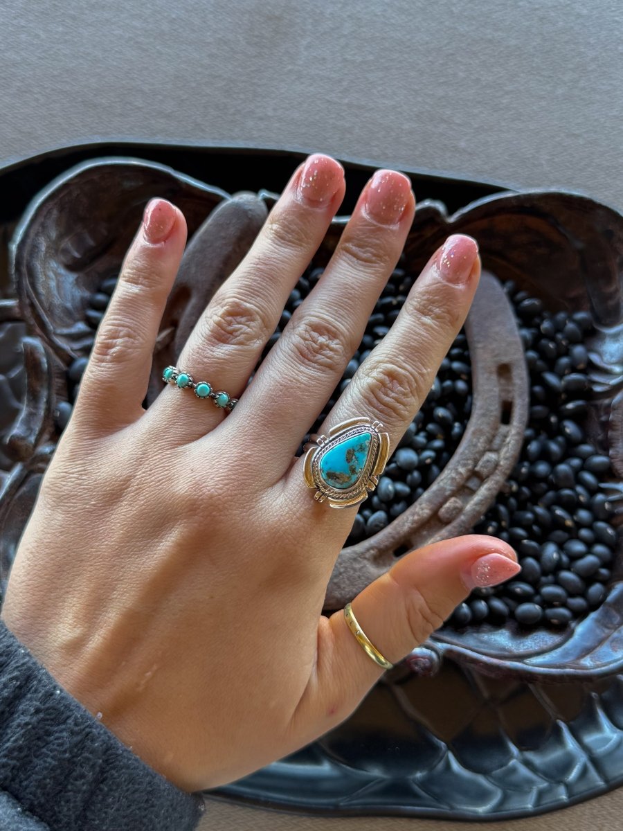 Love Bug Adjustable Turquoise Ring