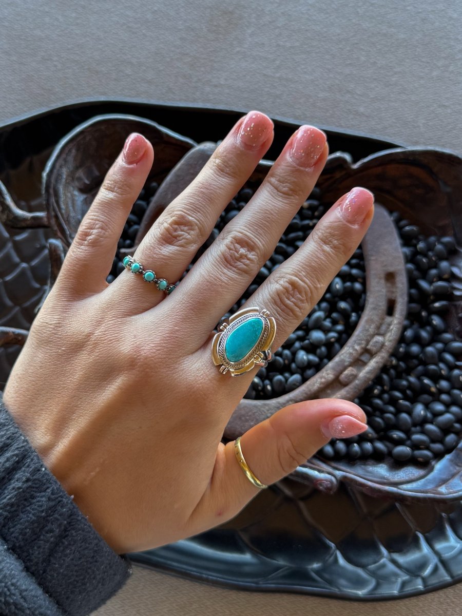 Love Bug Adjustable Turquoise Ring