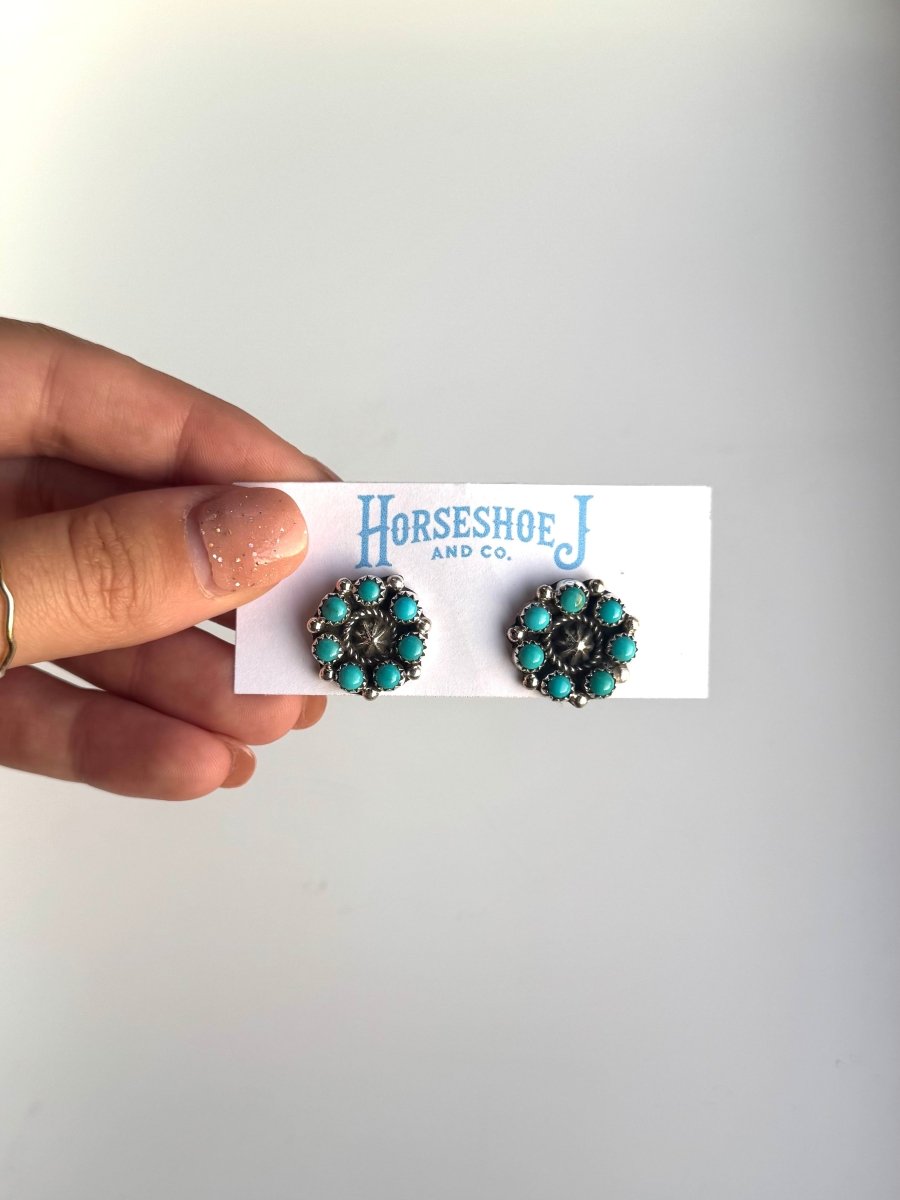 Lubbock Turquoise Cluster Earrings