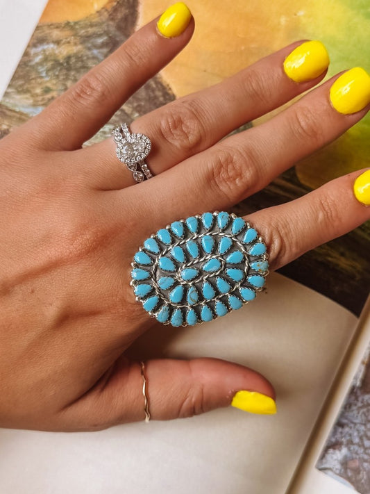 Meadow Turquoise Cluster Ring