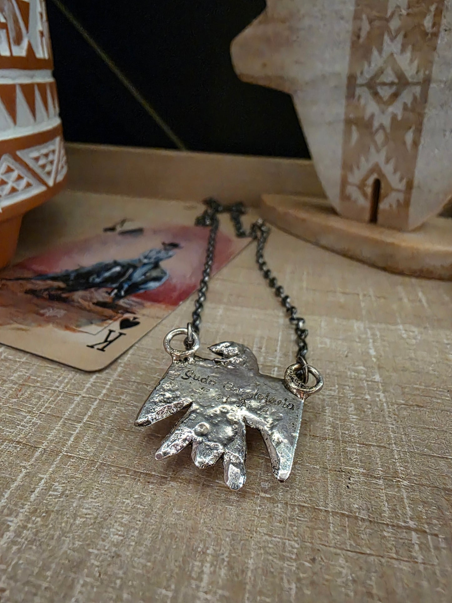 JUDE CANDELARIA LITTLE TURQUOISE THUNDERBIRD NECKLACE