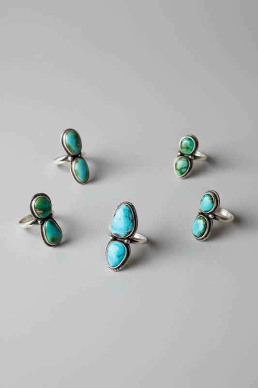 Roanoke Sonoran Gold/ Golden Hills 2 Stone Adjustable Ring