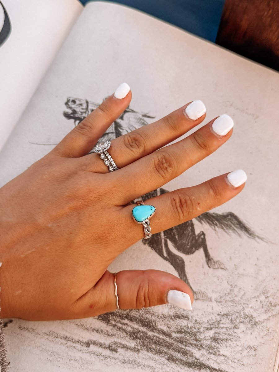Rye Turquoise Twist Ring