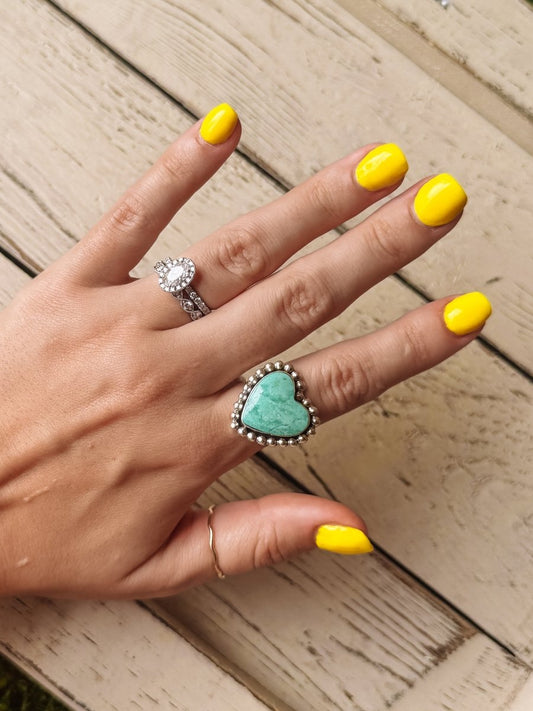 Sadler Turquoise Heart Ring