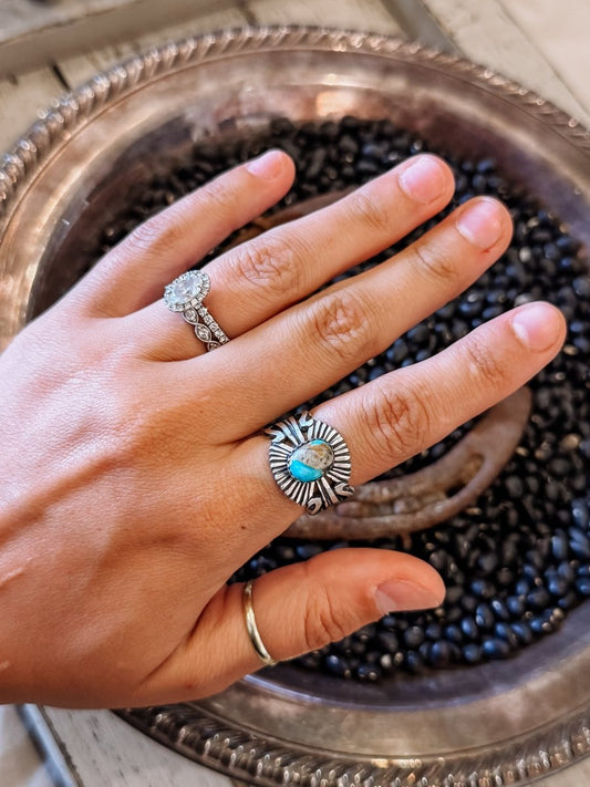 Stampeded Turquoise Ring