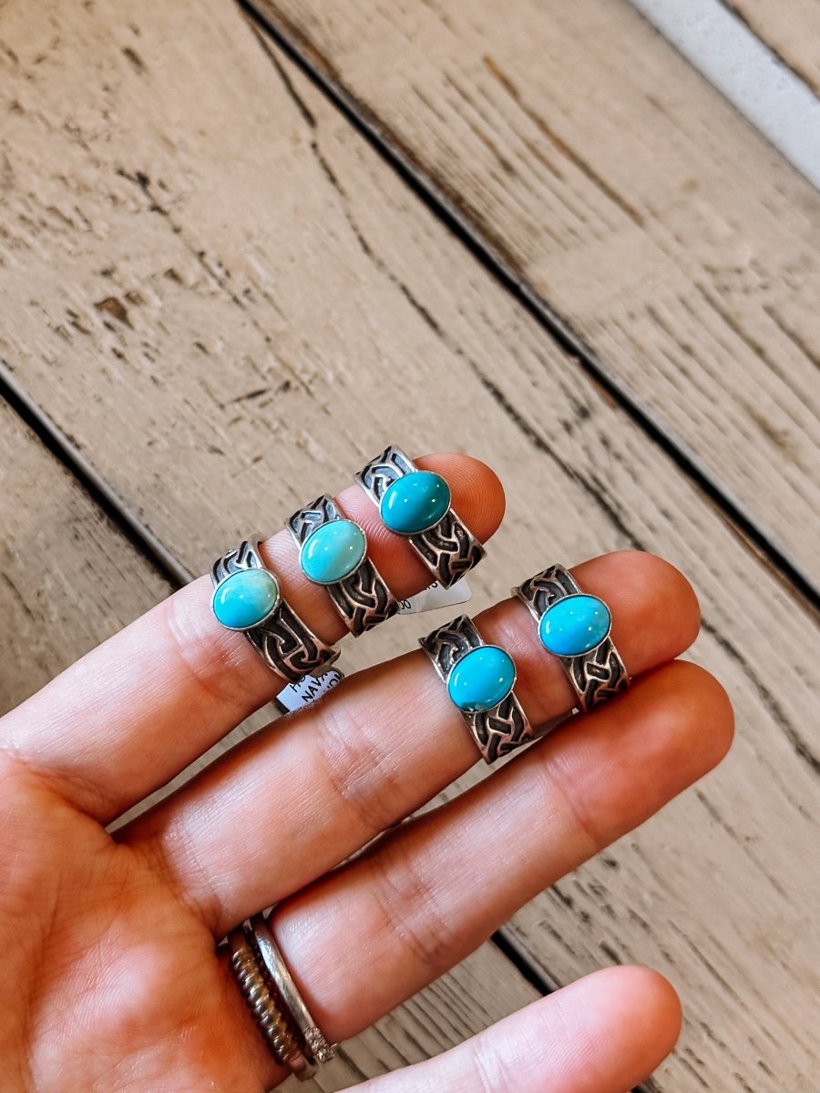 Stirrup Turquoise Ring