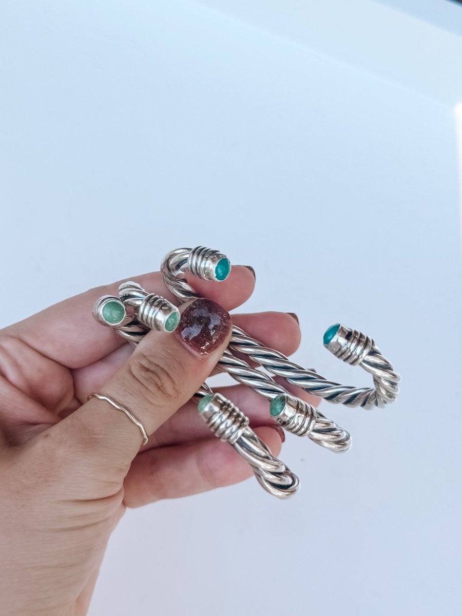 Wylie Turquoise Cable Cuff Bracelet